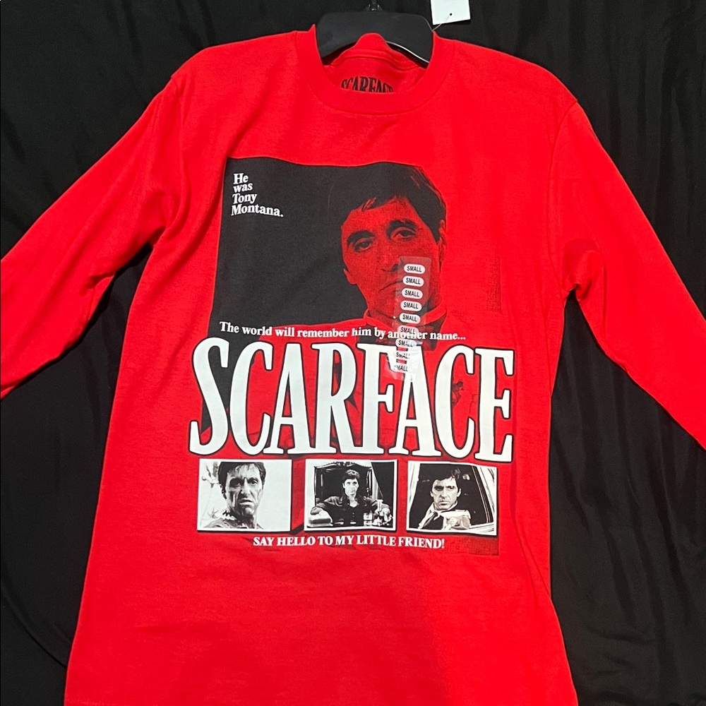 Scarface Red Graphic Long Sleeve Shirt